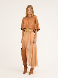T-shirt court ample - Orange Rust