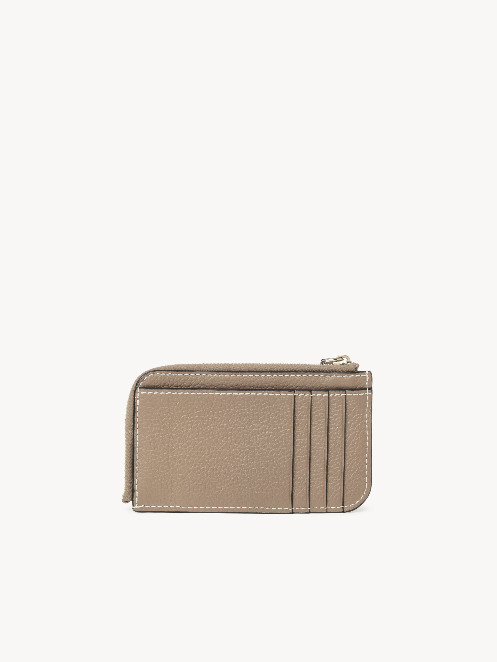 Porte-monnaie Darryl avec fentes pour cartes en cuir - Motty Grey