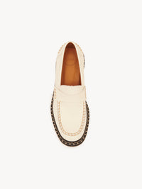 Mocassins Noua en cuir mat - Blanc Nuageux