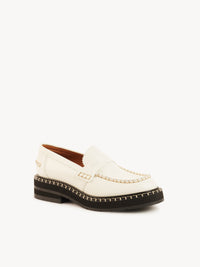 Mocassins Noua en cuir mat - Blanc Nuageux
