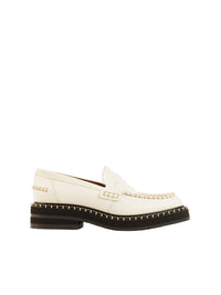 Mocassins Noua en cuir mat - Blanc Nuageux