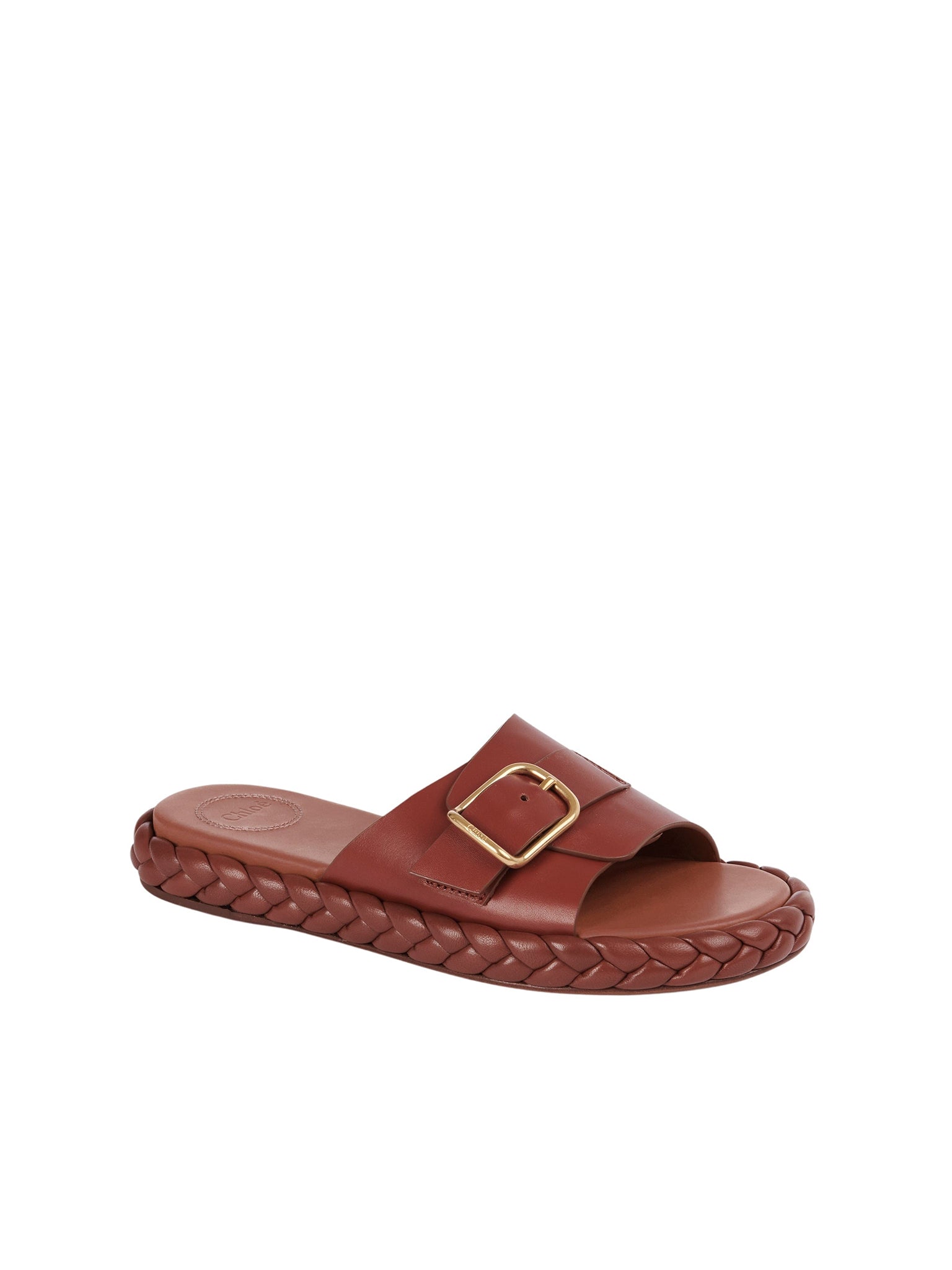 Sandales Pip en cuir lisse - Brun Cuivré