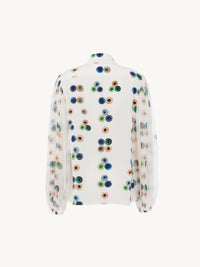 Top avec impression fusion en crêpe biologique - Multicolor