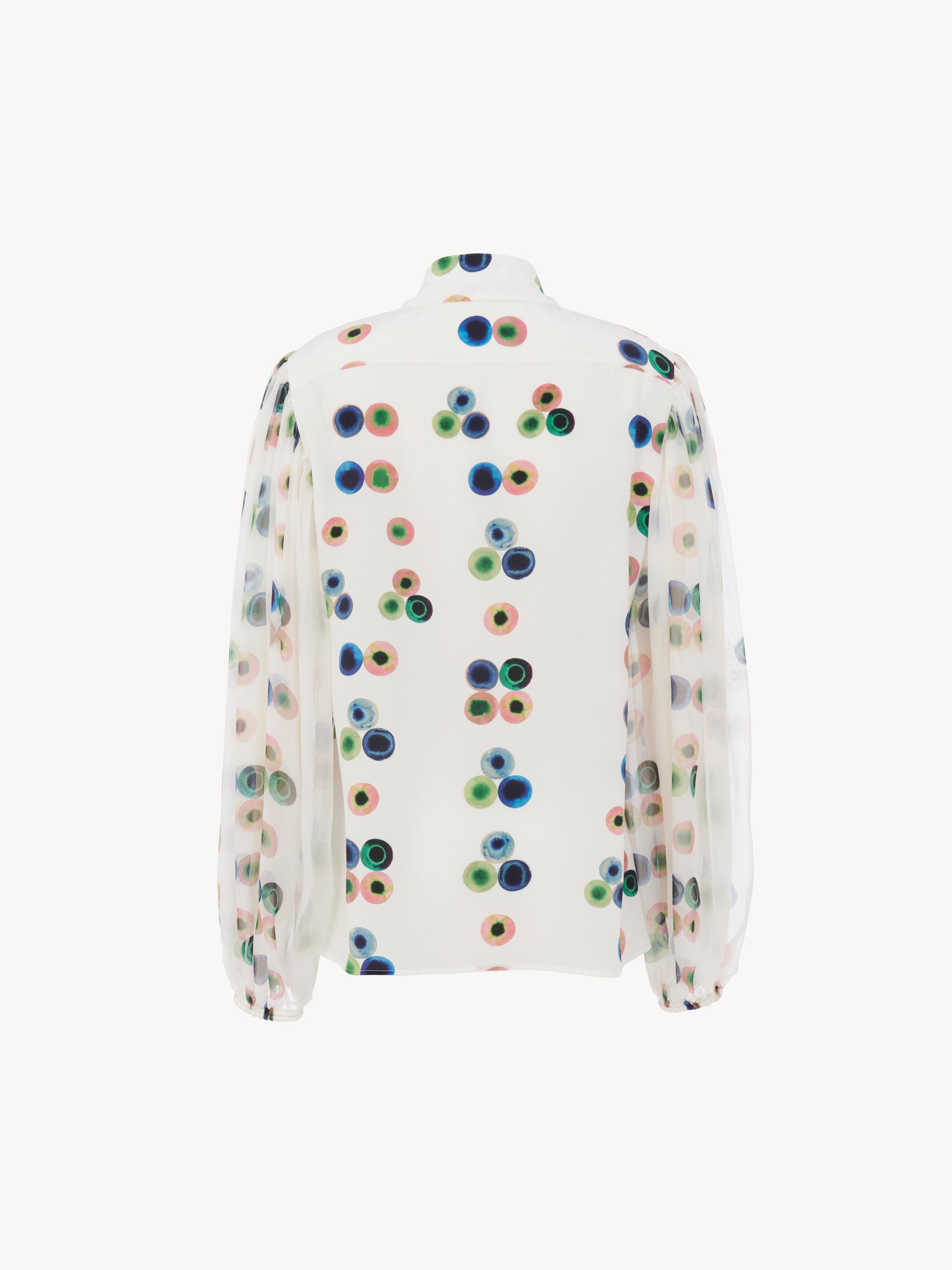 Top avec impression fusion en crêpe biologique - Multicolor