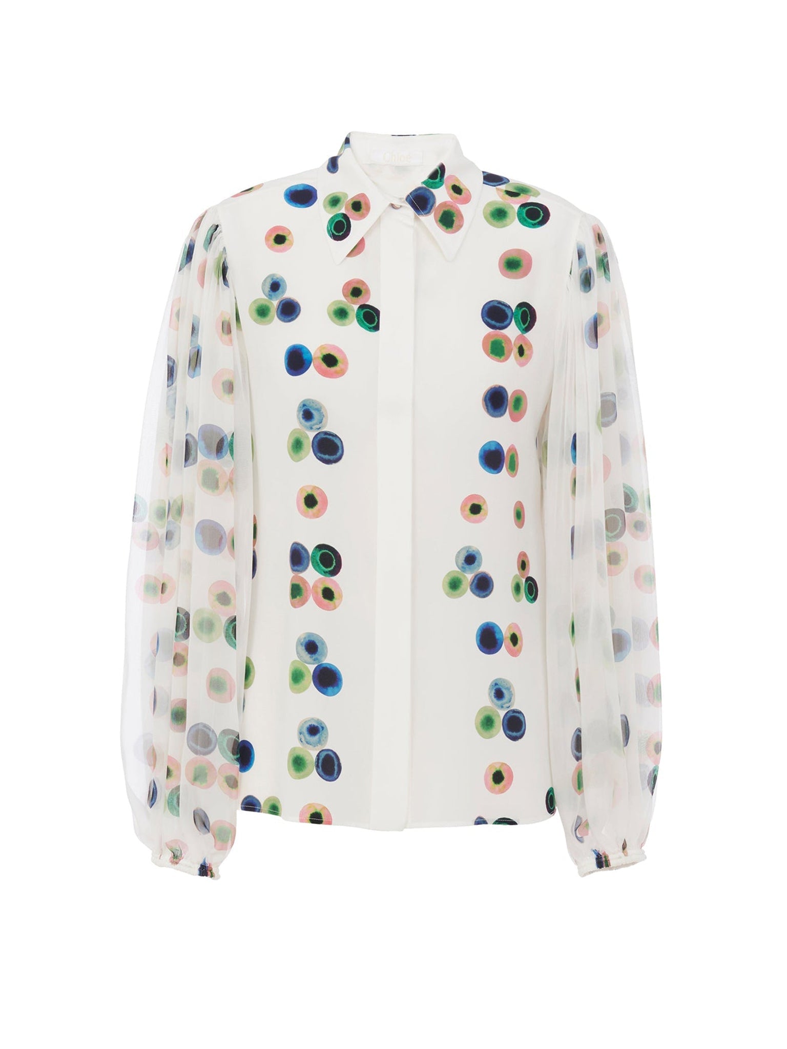 Top avec impression fusion en crêpe biologique - Multicolor