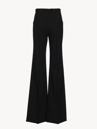 Pantalon vertical en toile de laine - Noir