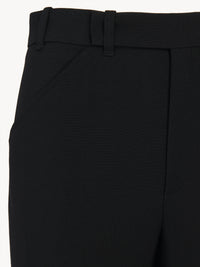 Pantalon vertical en toile de laine - Noir