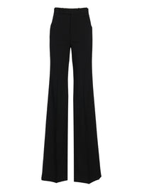 Pantalon vertical en toile de laine - Noir