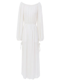 Robe en crêpe biologique - Blanc
