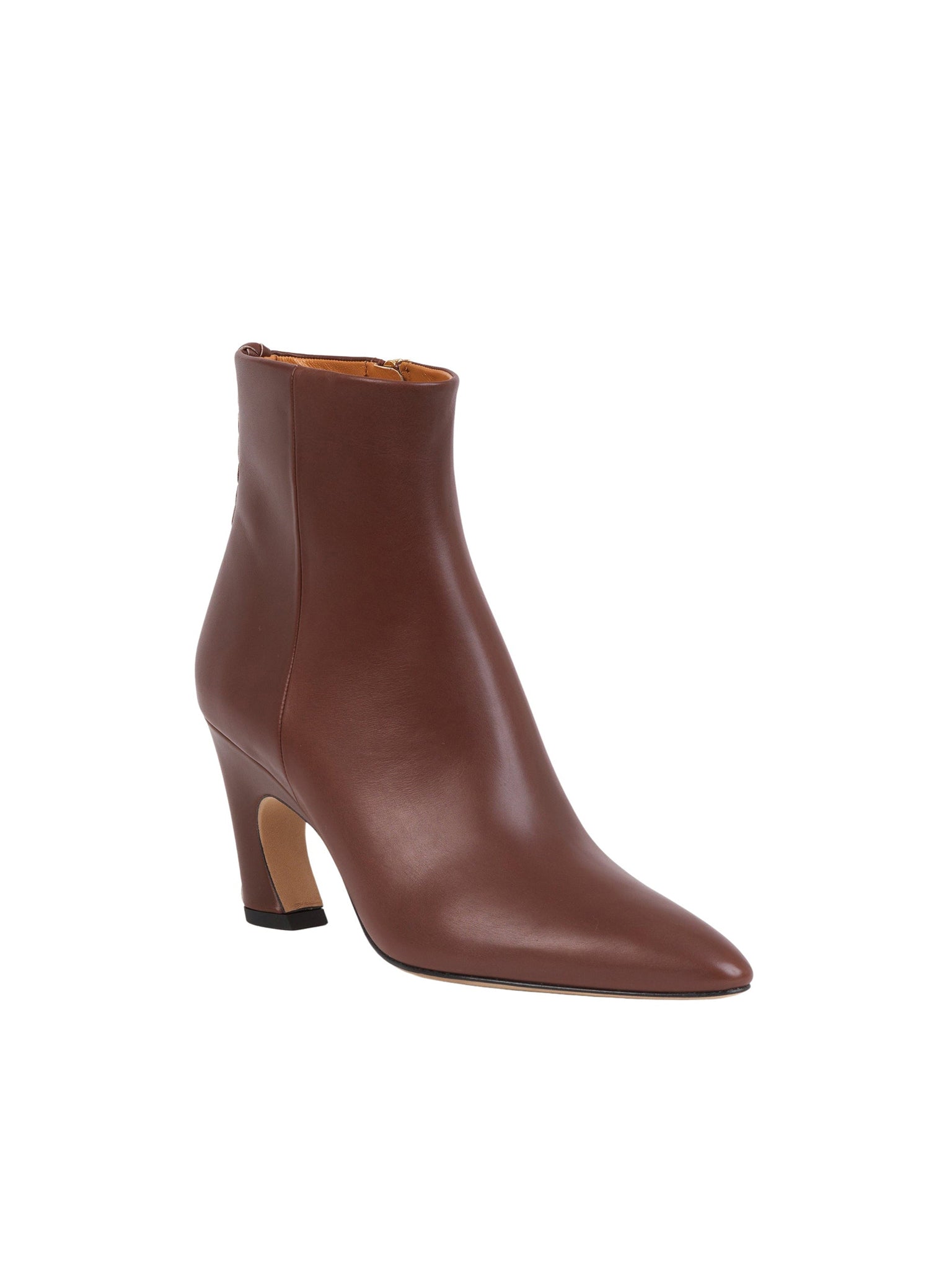 Bottines Oli en cuir souple avec tressage - Chocolat