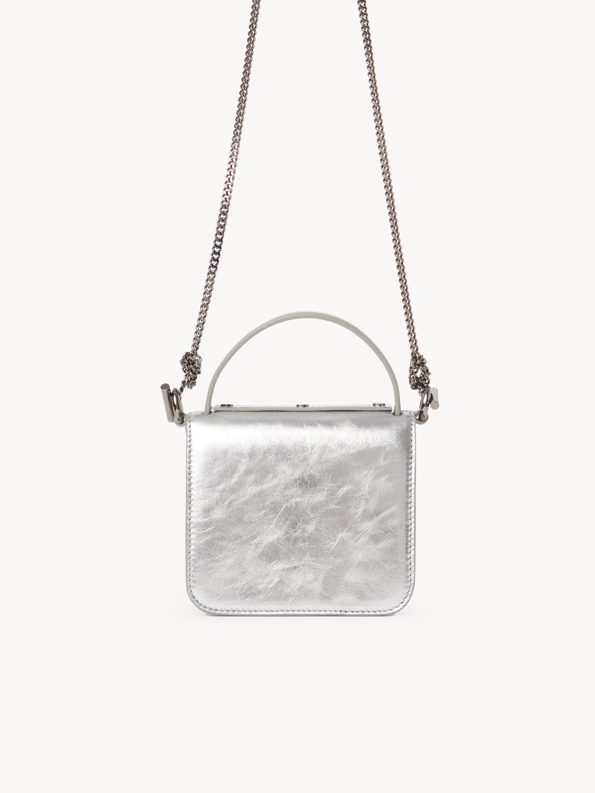 Mini sac à main Penelope en cuir - Argent