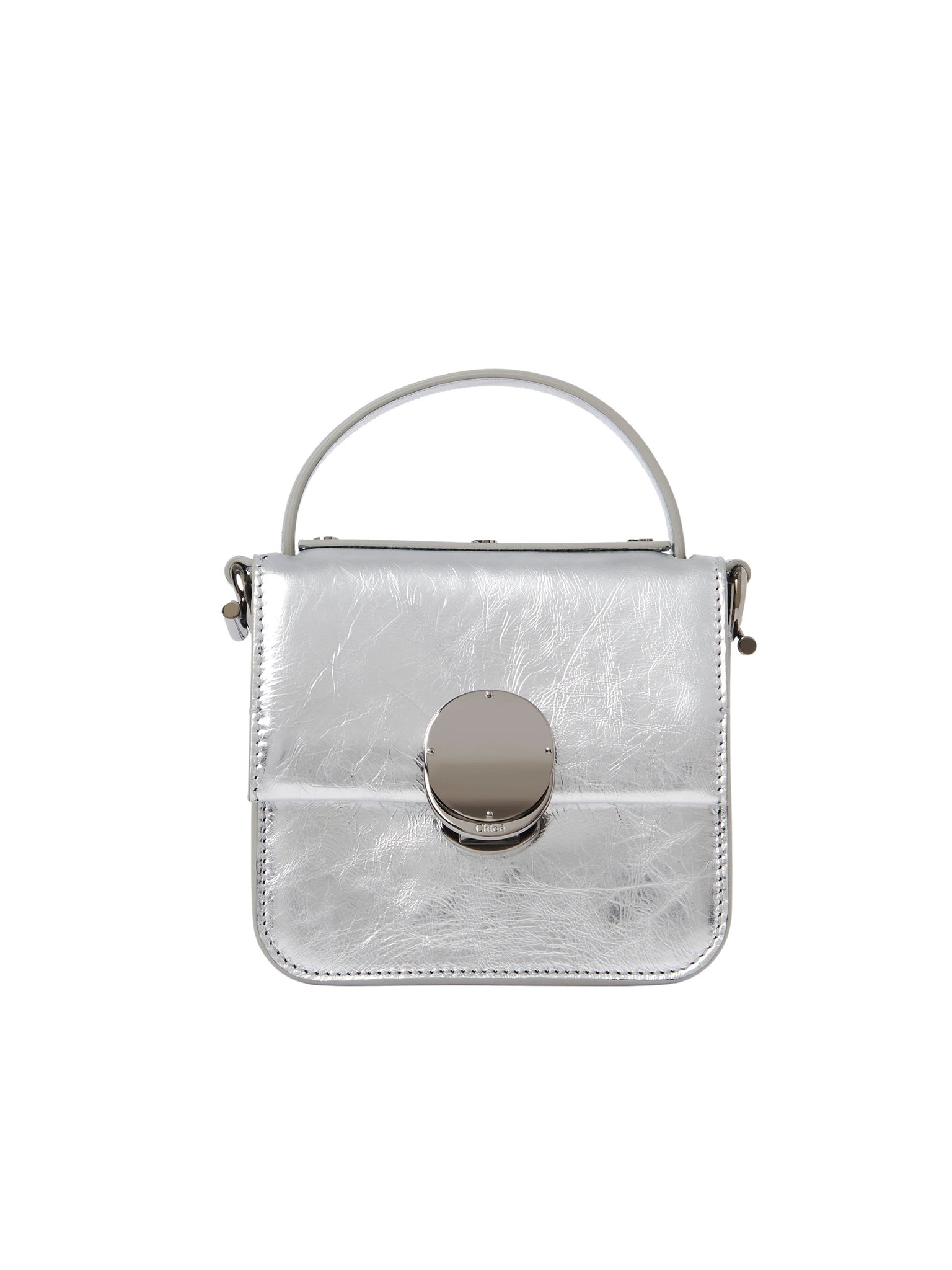 Mini sac à main Penelope en cuir - Argent