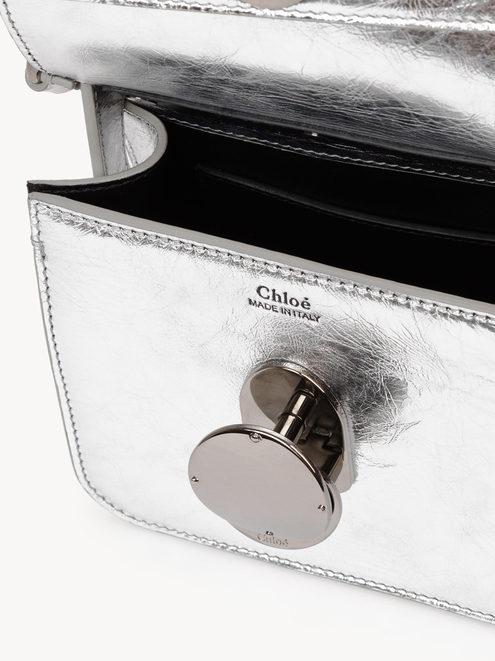 Mini sac à main Penelope en cuir - Argent