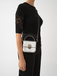 Mini sac à main Penelope en cuir - Argent