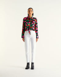 Chemise Emma en soie - Winter Roses
