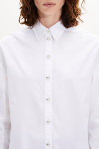 Chemise à boutons Swarovski - Blanc