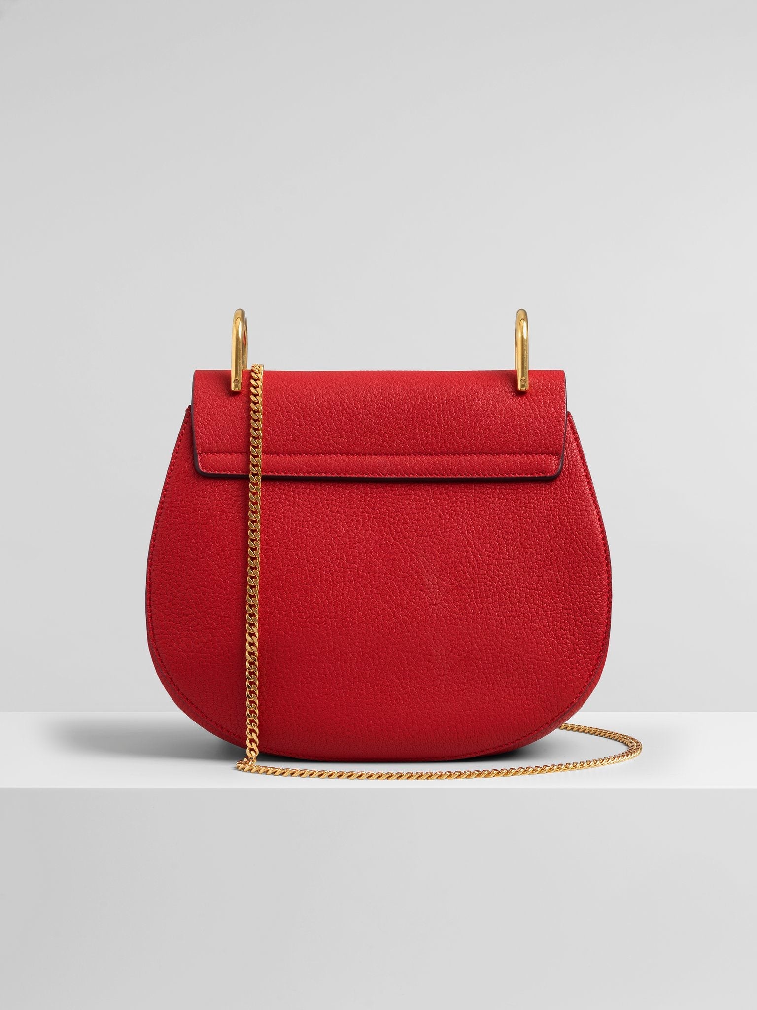 Sac porté épaule Drew en cuir - Plaid Red