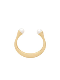 Braçelet Darcey Round en laiton - Pearl