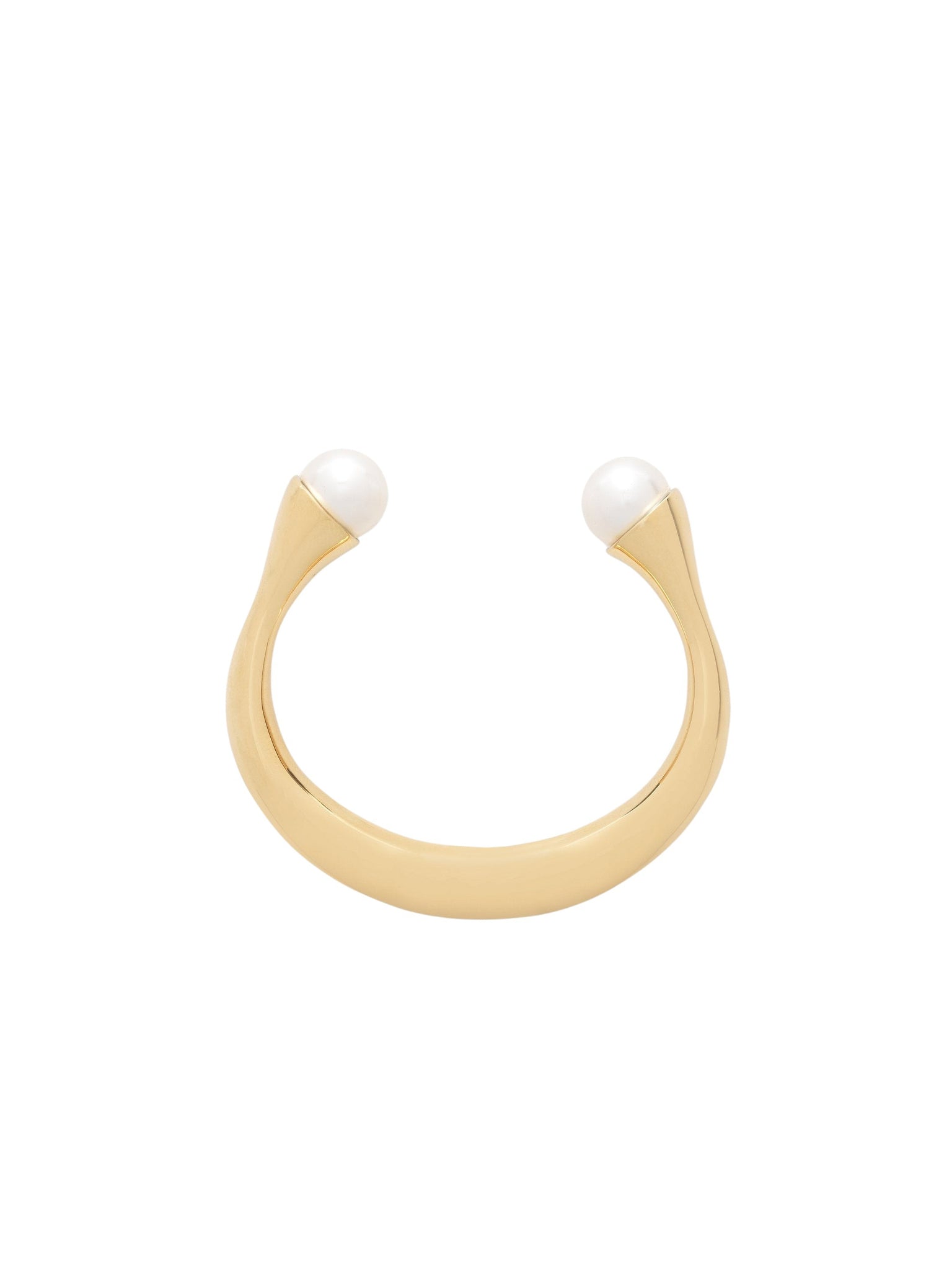 Braçelet Darcey Round en laiton - Pearl