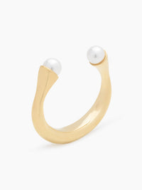 Braçelet Darcey Round en laiton - Pearl