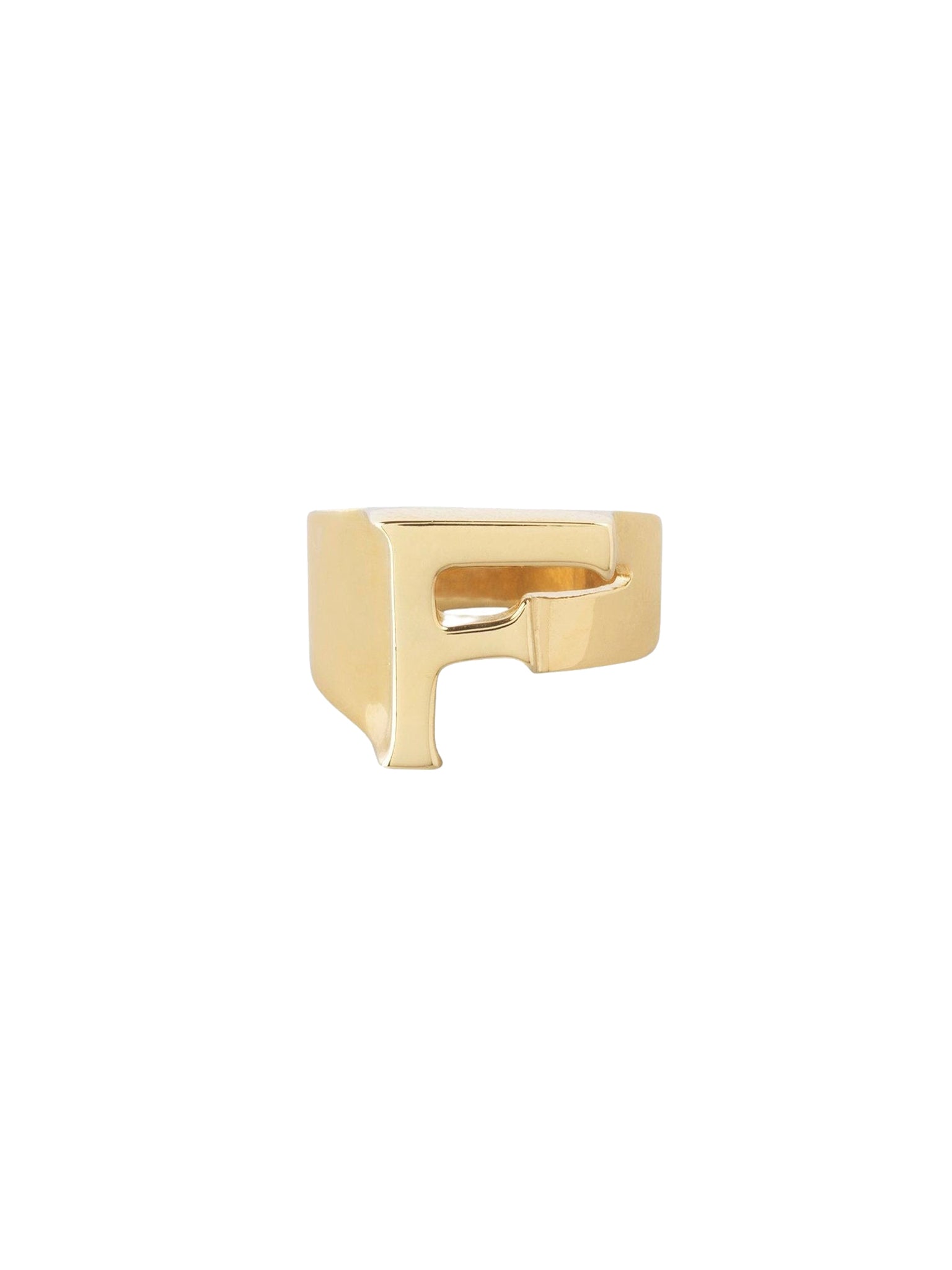 Bague Big Alphabet en laiton - Gold F