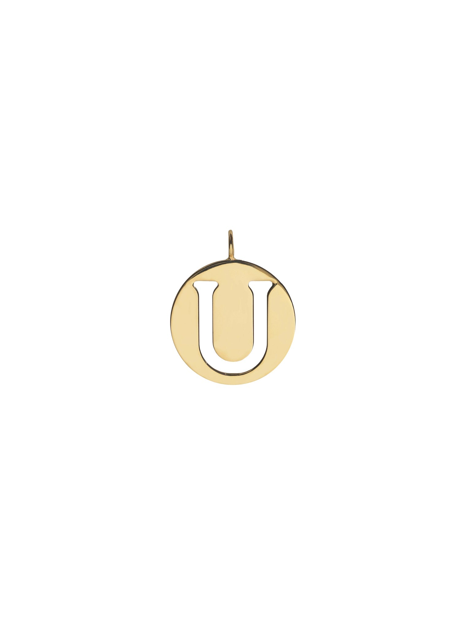 Pendentif pour sac Alphabet en laiton - Gold U