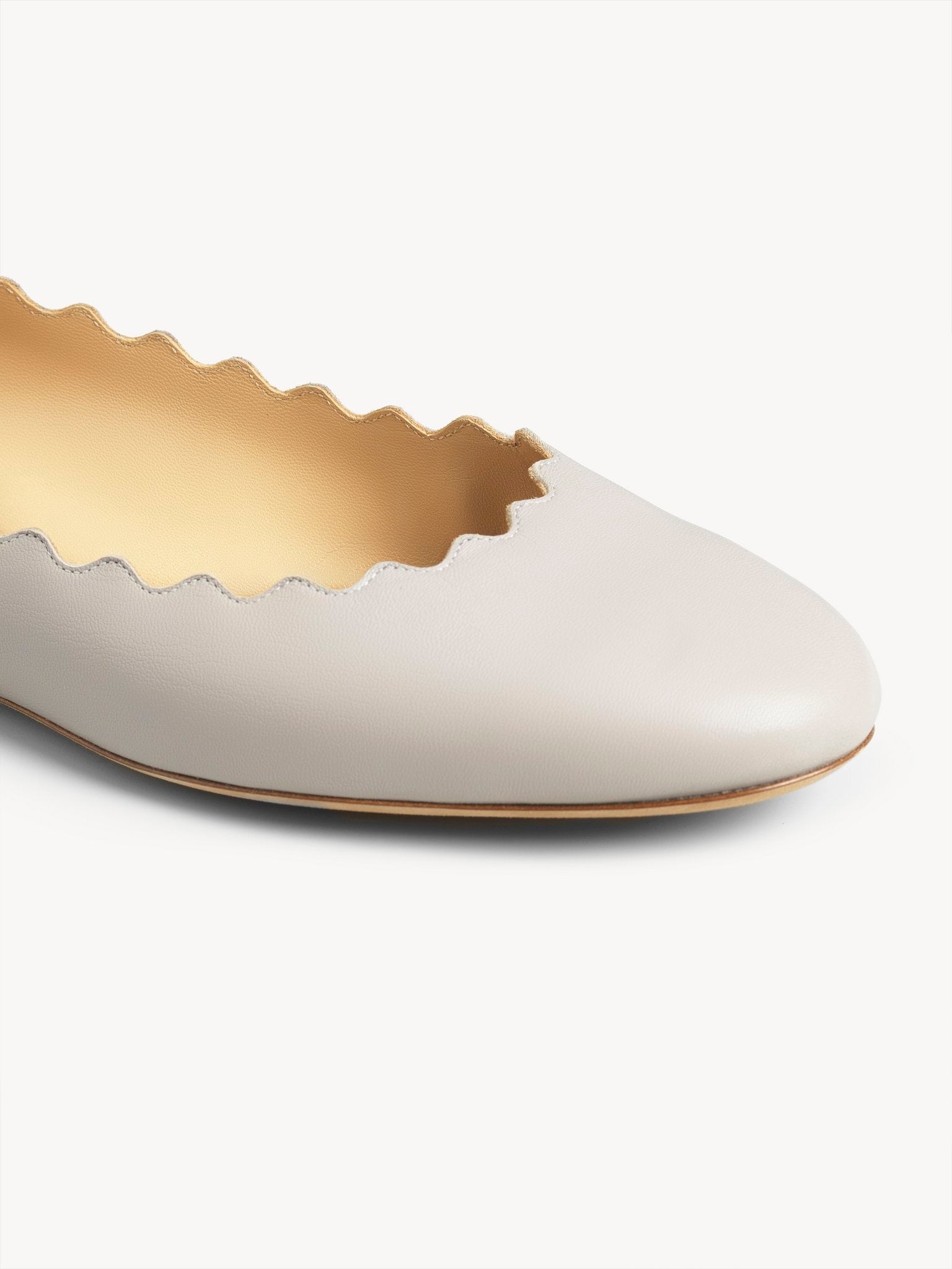 Ballerines Lauren en cuir - Elephant Grey