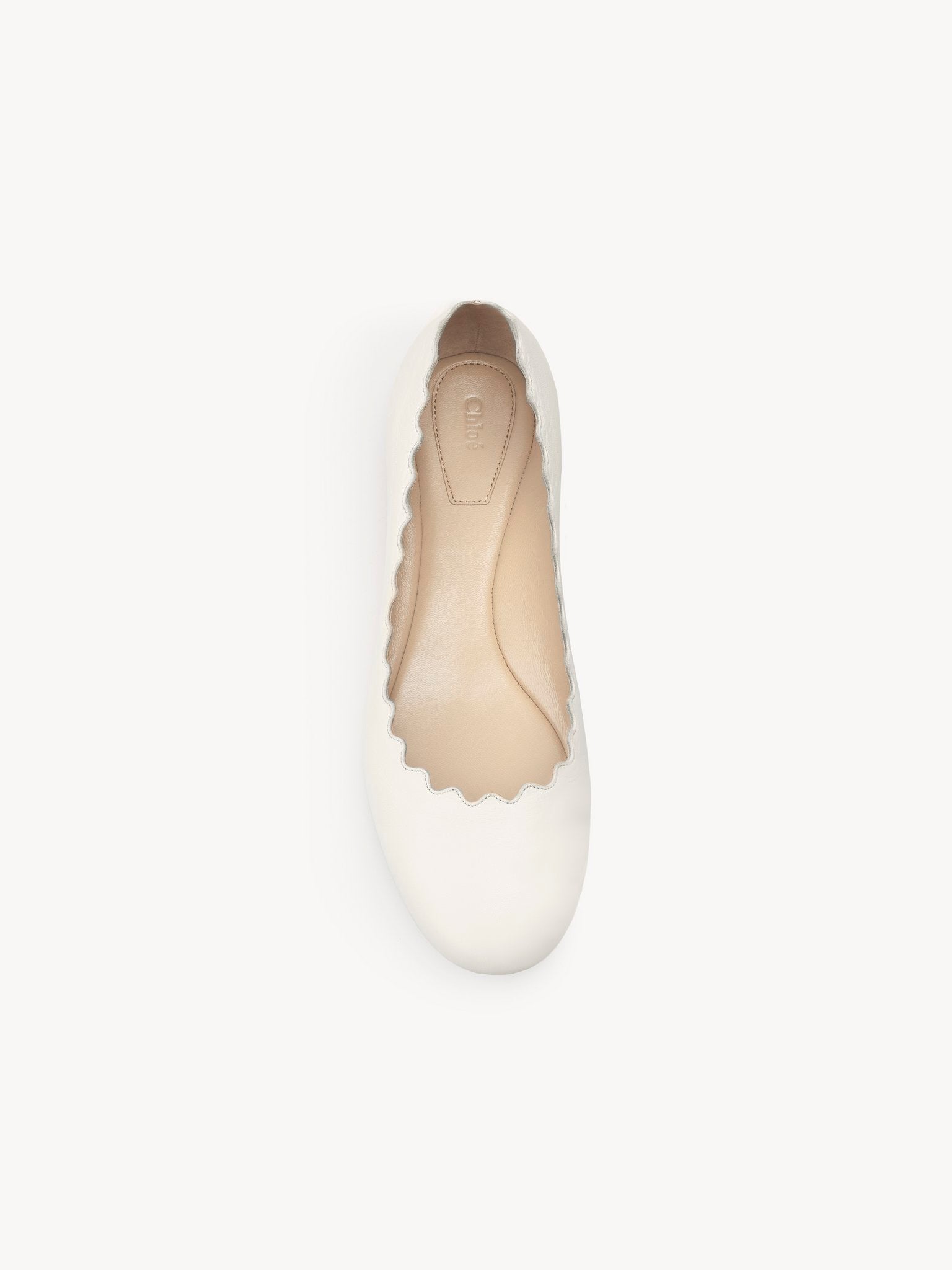 Ballerines Lauren en cuir - Cloudy White