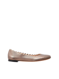 Ballerines Lauren en cuir - Silver