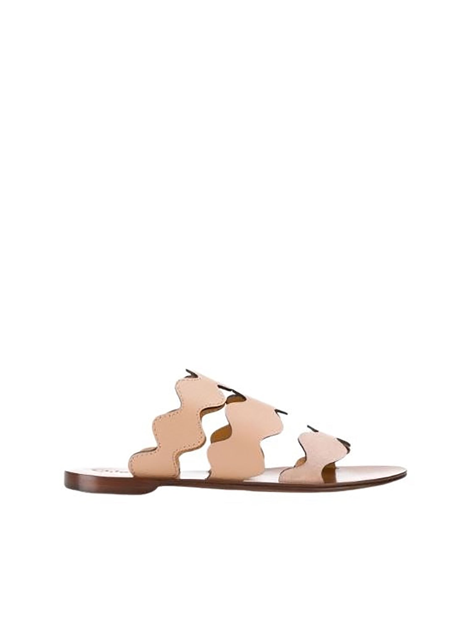 Sandales Lauren plates en cuir lisse - Maple Pink