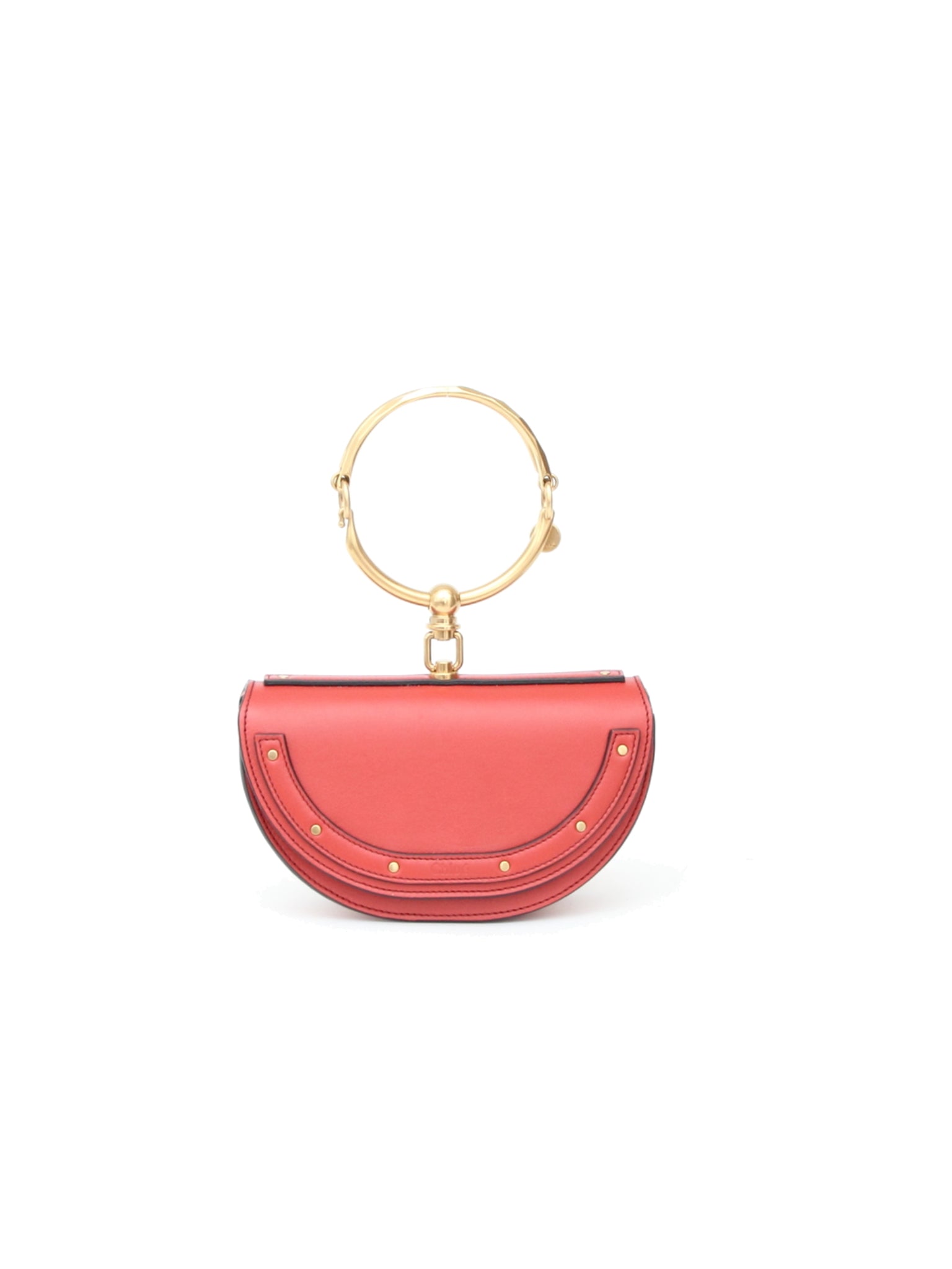 Sac pochette minaudière Nile en cuir - Earthy Red