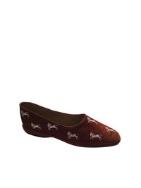 Ballerines Skye en velours - Brun Cramoisi