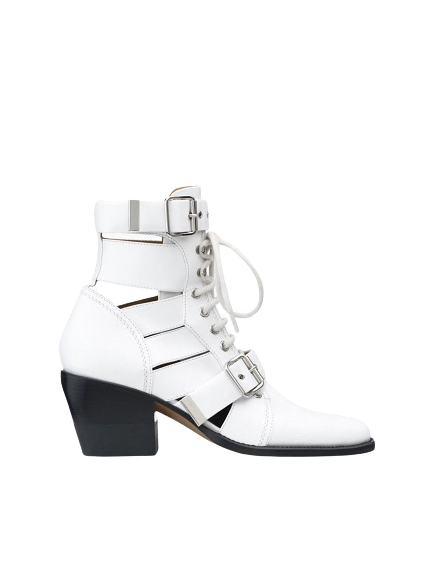 Bottines Rylee ajourées en cuir - White