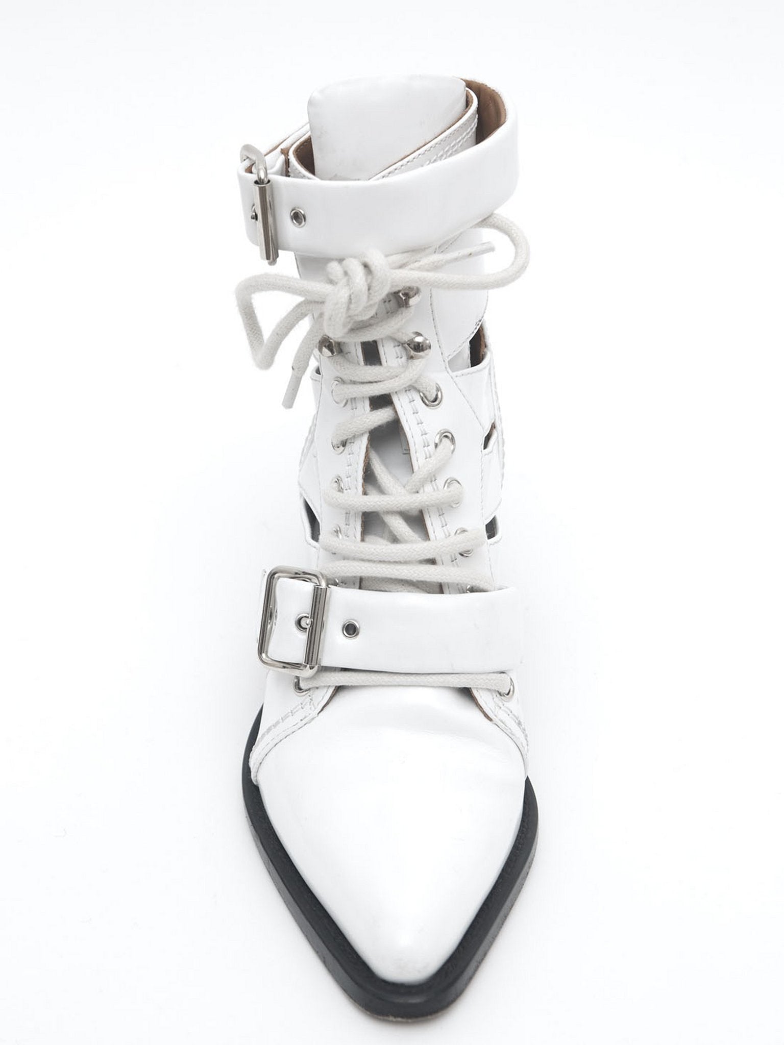 Bottines Rylee ajourées en cuir - White