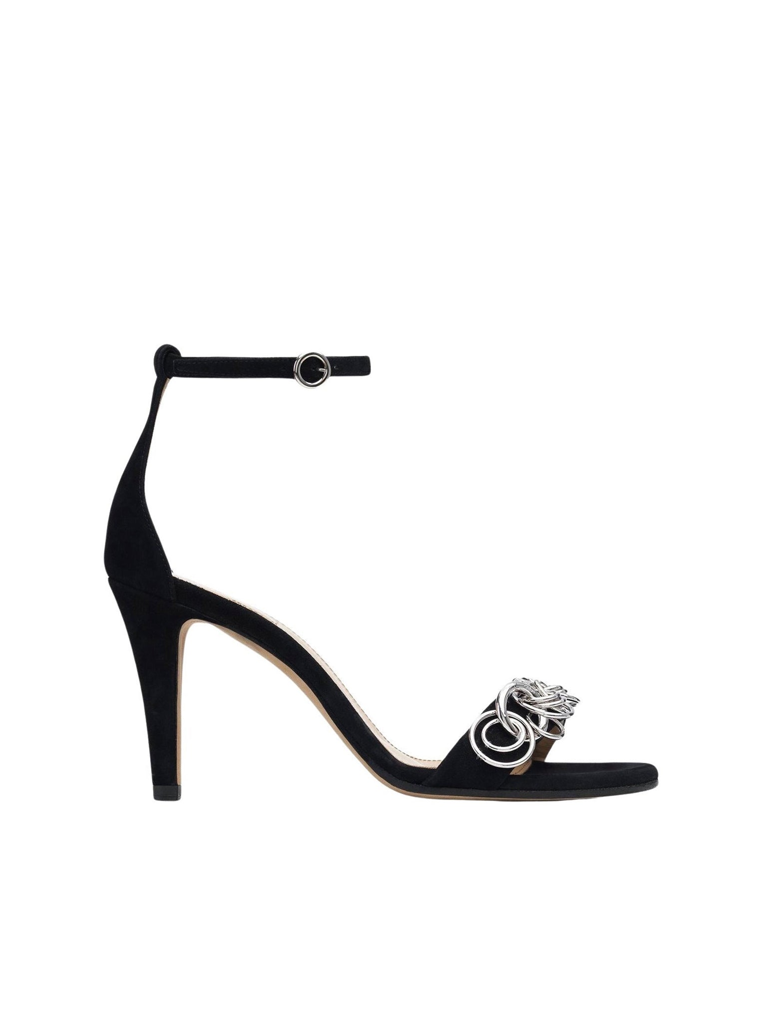 Sandales à talons Reese en cuir - Black Silver