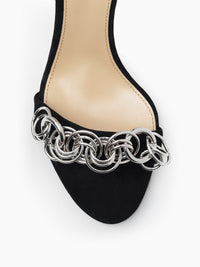 Sandales à talons Reese en cuir - Black Silver