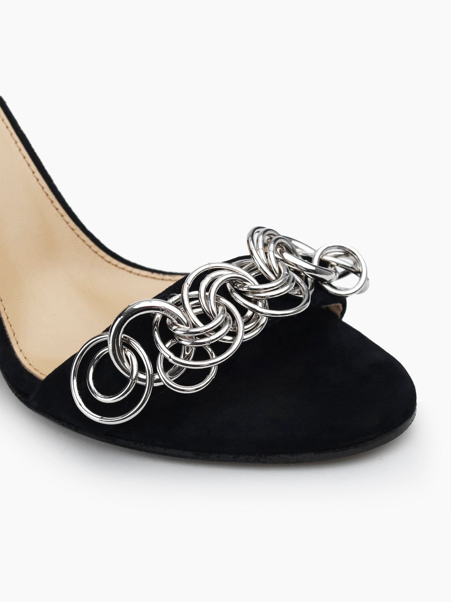 Sandales à talons Reese en cuir - Black Silver