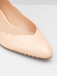 Ballerines Lauren à talons en cuir - Delicate Pink