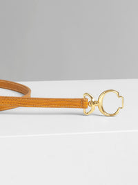 Ceinture Chloé «C» en cuir - Dusty Camel