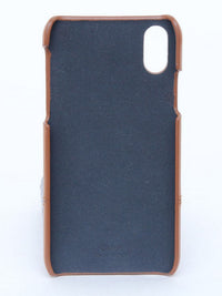 Coque pour iPhone 8 avec détail doré en cuir - Caramel