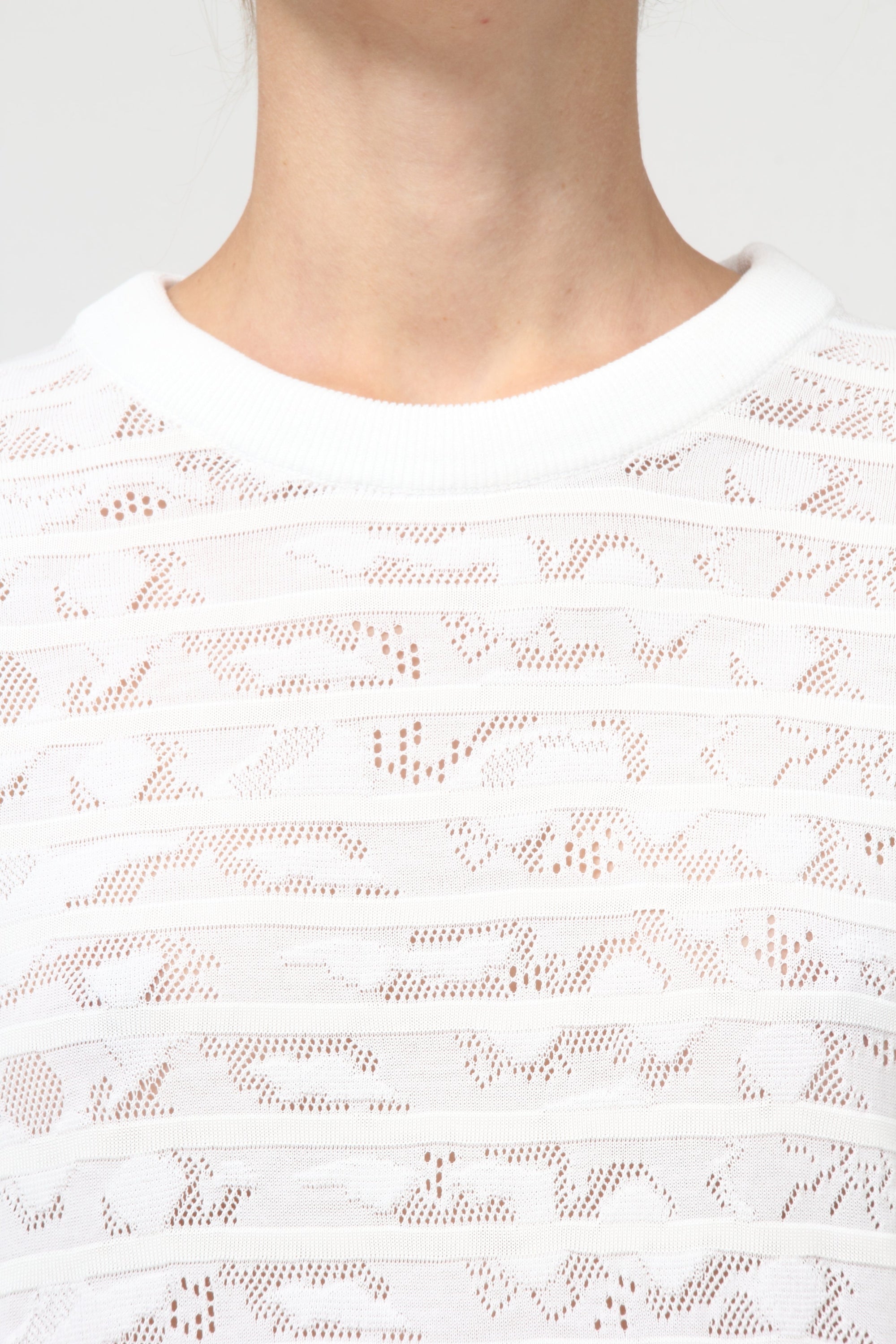 Robe marinière en maille pointelle - Lait Iconique