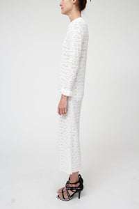 Robe marinière en maille pointelle - Lait Iconique