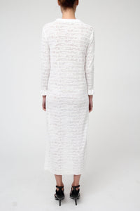 Robe marinière en maille pointelle - Lait Iconique