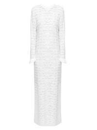 Robe marinière en maille pointelle - Lait Iconique