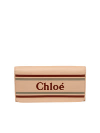 Portefeuille long Vick en cuir - Biscuit Pink