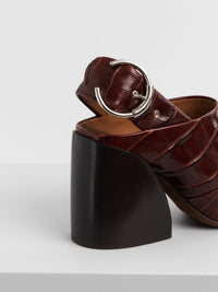 Mules Wave en cuir - Hot Tan