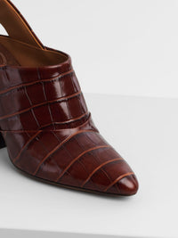Mules Wave en cuir - Hot Tan