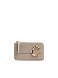 Porte-monnaie Chloé C en cuir - Motty Grey