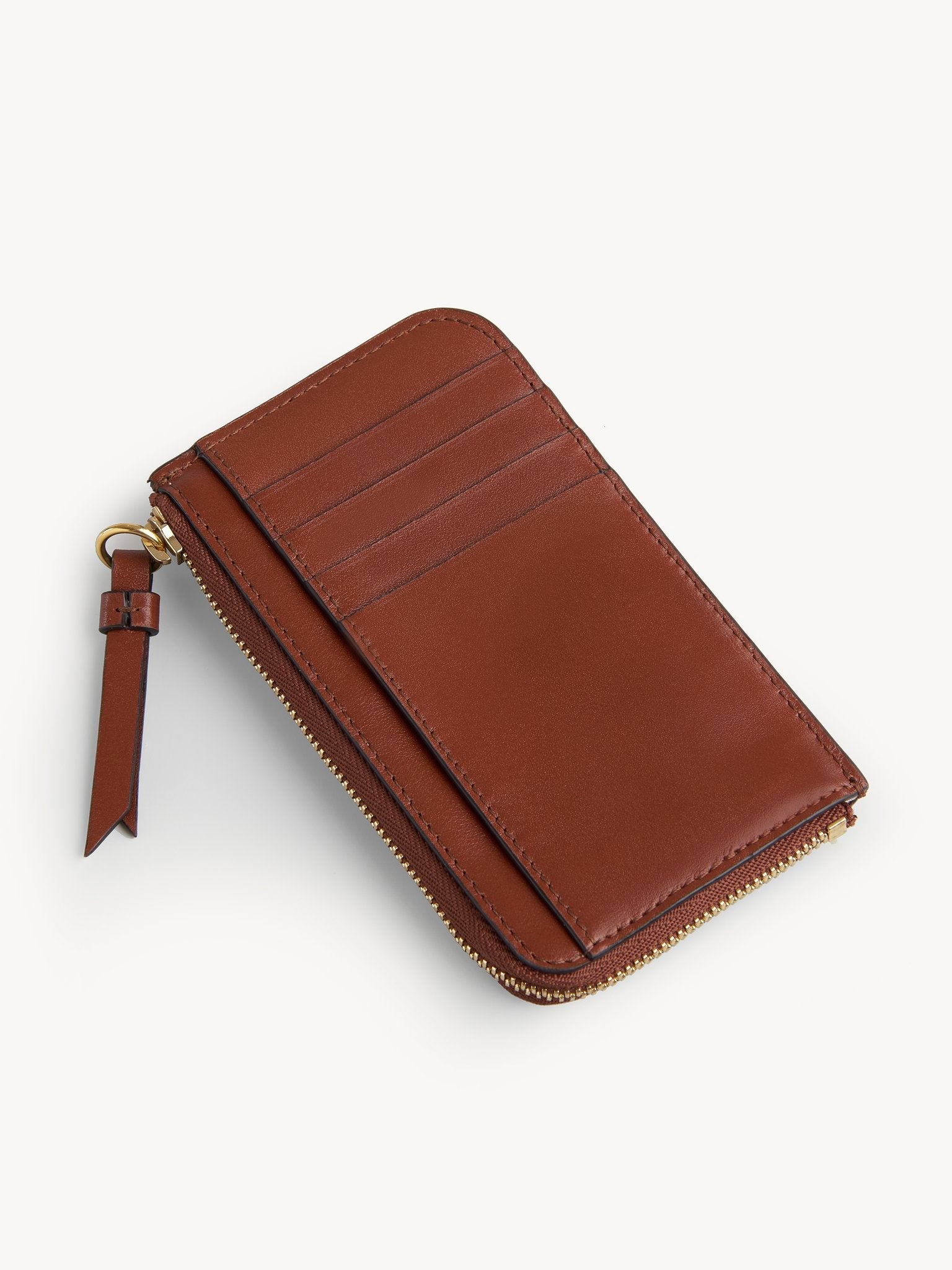 Porte-monnaie Chloé C en cuir - Sepia Brown
