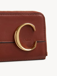 Porte-monnaie Chloé C en cuir - Sepia Brown